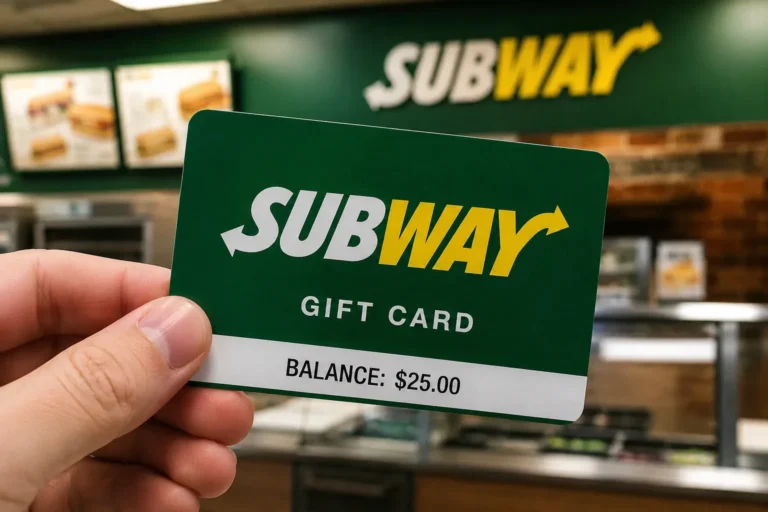 Subway Gift Card Balance