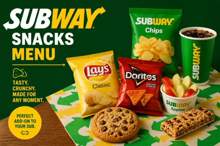 Subway Snacks Menu