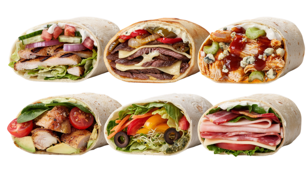 subway wraps menu